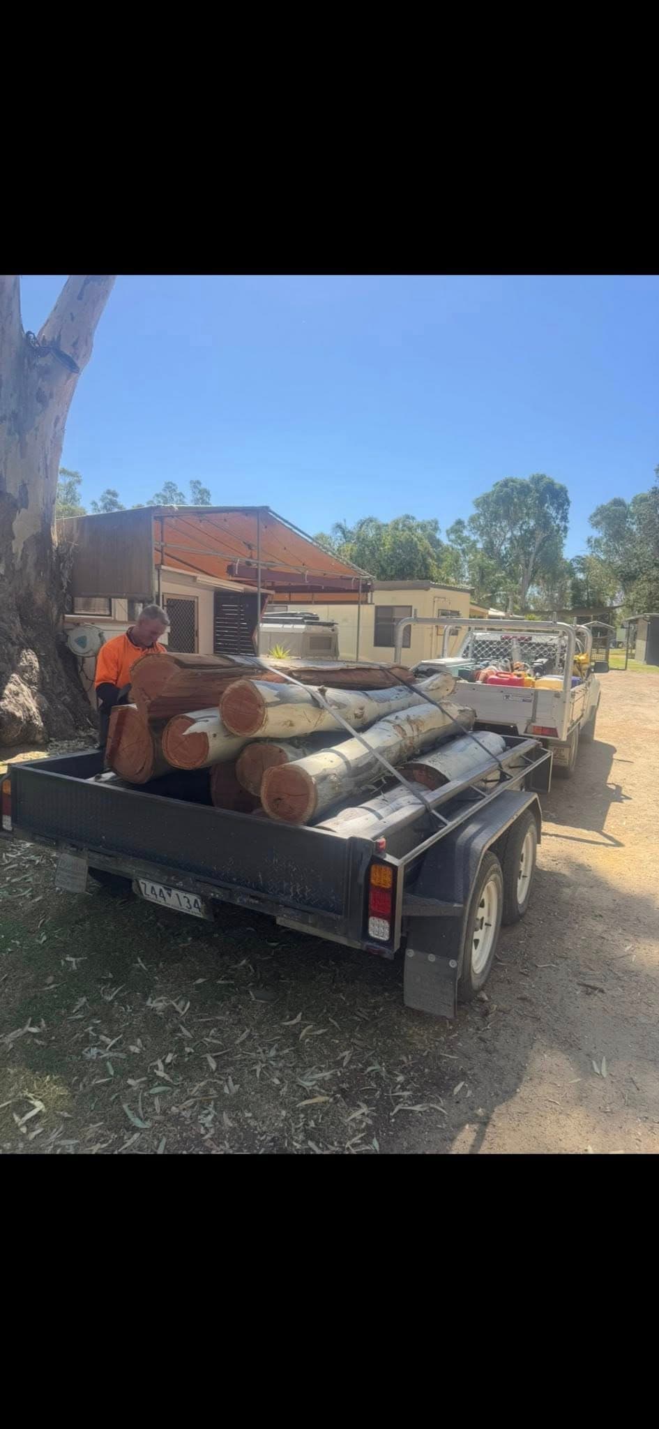 Load of split firewood ready for delivery